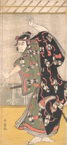 Kabuki-skådespelaren Otani Oniji III som en samuraj, ca. 1792. av Katsukawa Shun