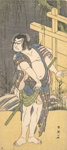 Kabuki-skådespelaren Sakata Hangoro III som en fredlös, ca. 1791.