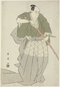 Momonoi Wakasanosuke drar ett svärd Momonoi Wakasanosuke drar ett av sina två svärd