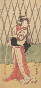 Kvinna från Kiku Segawa, medlem Ah Femme Roe, 1762-1819. av Katsukawa Shun