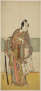 Skådespelaren Ichikawa Monnosuke II i en oidentifierad roll av Katsukawa Shunkо̄