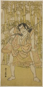Skådespelaren Nakamura Sukegoro II i en oidentifierad roll av Katsukawa Shunkо̄