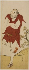 Skådespelaren Onoe Matsusuke I som tiggarmunk (Gannin Bozu) i pjäsen Keisei Ide no Yamabuki, uppförd på Nakamura-teatern under den femte månaden 1787 av Katsukawa Shunkо̄