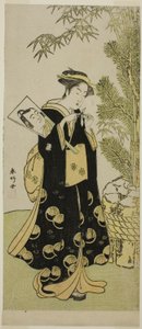 Skådespelaren Segawa Kikunojo III som Otora i pjäsen Ume-goyomi Akebono Soga, uppförd på Ichimura-teatern under den tredje månaden 1780 av Katsukawa Shunkо̄