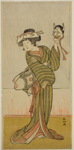 Yamashita Kinsaku II i en oidentifierad roll av Katsukawa Shunkо̄