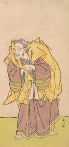 Nakamura Tomijuro som en gammal man med ett magert skägg, ca. 1780.