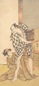 Scen från Play Yoshitsune och de tusen körsbärsträden Yoshitsune..., 8:e eller 9:e månaden, 1784.