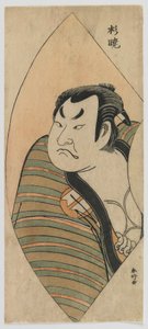 Skådespelaren Sakata Hangoro II, Edo-period, ca 1776 (trätryck i färg) av Katsukawa Shunko