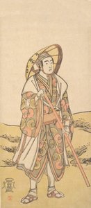 Den tredje Sawamura Sojuro som pilgrim till Kannon Shrine, ca. 1784-88. av Katsukawa Shunko