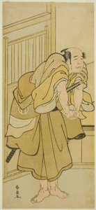 Skådespelaren Asao Tamejuro I som Drunken Gotobei i pjäsen Yoshitsune Koshigoe Jo, framförd på Ichimura Theatre i den nionde månaden, 1790