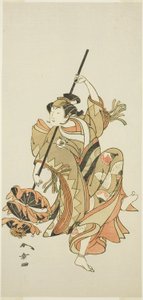 Skådespelaren Iwai Hanshiro IV utför trippelparaplydansen i "Flower of Japan: Ono no Komachi