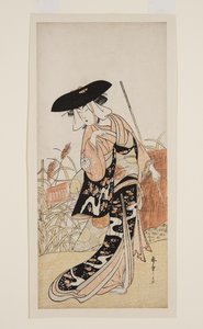 Ac and r Segawa Chrysanthemum Woman Good As Fox Chrysanthemum (Chrysanthemum-Gitsune) av Katsukawa Shunsho