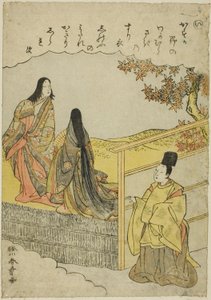 "I": Coming of Age, från serien "Tales of Ise in Fashionable Brocade Pictures (Furyu nishiki-e Ise monogatari)" av Katsukawa Shunsho