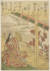 Scen 3: Höstnatt, sent 1700-tal av Katsukawa Shunsho