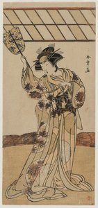 Segawa Kikunojo II som domare i en brottningsmatch, ca. sent 1770-tal. av Katsukawa Shunsho