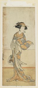 Segawa Kikunojo i en kvinnlig roll, sent 1700-tal av Katsukawa Shunsho