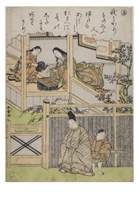 Stavelse - Ki från serien Tales of Ise in Fashionable Brocade Prints, c.1770-1773 (träblock på papper) av Katsukawa Shunsho