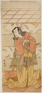 Skådespelaren Ichikawa Danjuro V som Ashiya Doman i pjäsen Kikyo-zomen Onna Urakata, framförd på Morita Theatre i den sjunde månaden, 1776 av Katsukawa Shunsho