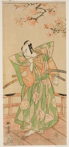 The Actor Ichikawa Danjuro V as Momonoi Wakasanosuke Yasuchika (?) in the Play Kanadehon Chushingura (?), Performed at the Nakamura Theater (?) in the Fifth Month, 1771 (?) av Katsukawa Shunsho
