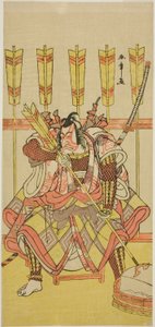Skådespelaren Ichikawa Danjuro V som Yanone Goro i pjäsen Kuruwa-gayoi Komachi Soga, framförd på Nakamura Theatre i den femte månaden, 1781 av Katsukawa Shunsho