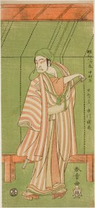 Skådespelaren Ichikawa Danzo III som båthusmannen Kurofune Chuemon i pjäsen Sakai-cho Soga Nendaiki, framförd på Nakamura Theatre under den första månaden, 1771 av Katsukawa Shunsho