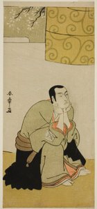 Skådespelaren Ichikawa Monnosuke II som buddhistmunk i pjäsen Edo no Hana Mimasu Soga, framförd på Nakamura-teatern den fjärde månaden, 1783 av Katsukawa Shunsho