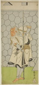 Tea Ac and r Matsumoto Funpaku Good As Kikuchi Hyogo Nari Kage Member Te Pay Revenge Juen Kagami, Perfor Med At Te Nakamura Teee Member Te xth Gate th, 1770 av Katsukawa Shunsho