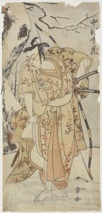 Skådespelaren Nakamura Ju_zo_ i en samurajroll av Katsukawa Shunsho