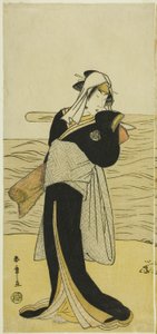 Skådespelaren Nakamura Riko I som Hanako, Koshiba Kamons dotter, förklädd till en Yotaka (lågklassprostituerad), i pjäsen Kotobuki Banzei Soga, framförd på Ichimura-teatern i den femte månaden, 1783 av Katsukawa Shunsho