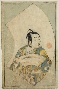 Skådespelaren Onoe Kikugoro I, från "A Picture Book of Stage Fans (Ehon butai ogi)" av Katsukawa Shunsho