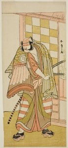 Oh c and r Soju Sawamura Good As Kobayashis Asahina Saburo-medlem Te Pay Kaku är bra Komachi Soga, Perfor med At Te Nakamura Te r Member Te Ima d Mån th, 1781 av Katsukawa Shunsho
