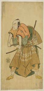 Sawamura Sojuro II som Omi no Kotoda (?) i pjäsen Shuen Soga Omugaeshi (?), uppfördes på Ichimura Theatre (?) under andra månaden, 1768 (?)