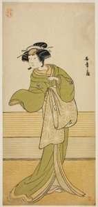 Skådespelaren Yamashita Mangiku I i en oidentifierad roll av Katsukawa Shunsho
