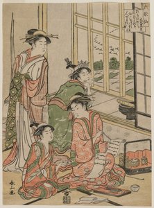 Courtesans at Leisure från serien The Six Immortal Poets, ca. tidigt 1780-tal.