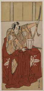 Monnosuke Ichikawa : Suetake på baksidan av Katsukawa Shunzan