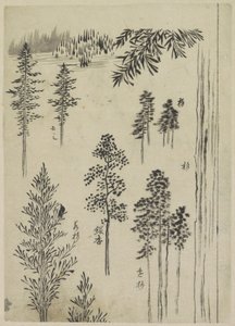 Landskap med träd av Katsushika Hokusai (possibly)