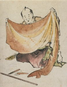 En tyghandlare, sent 1700-tidigt 1800-tal. av Katsushika Hokusai