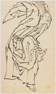 En Sambaso-dansare, sent 1700-tidigt 1800-tal. av Katsushika Hokusai