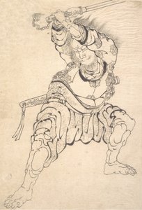 En krigare. av Katsushika Hokusai