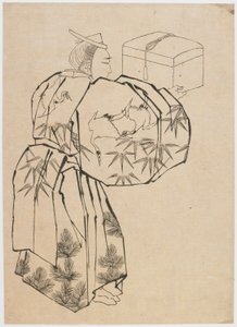 En hovbud, sent 1700-tidigt 1800-tal. av Katsushika Hokusai