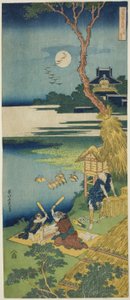 Ariwara no Narihira, från serien A True Mirror of Chinese and Japanese Poems av Katsushika Hokusai