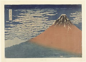 Klart väder med sydlig vind av Katsushika Hokusai