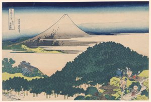 Cushion Pine Tree at Aoyama (Aoyama Enza no matsu), från serien "Thirty-six Views of Mount Fuji (Fugaku sanjurokkei)" av Katsushika Hokusai
