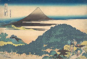 Cushion Pine at Aoyama Aoyama enza no matsu, från serien Thirty-six Views of ..., ca. 1830-32. av Katsushika Hokusai
