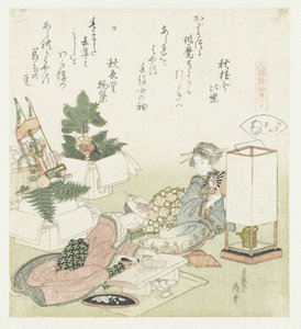 takskal Itayagai (titel på objekt) En jämförelse av Genroku-dikter och skal (serietitel) Genroku kasen kaiawase (serietitel på objekt) av Katsushika Hokusai