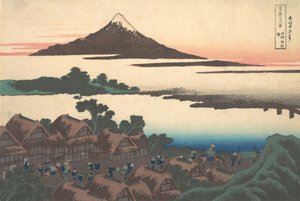 Dawn at Isawa i Kai-provinsen Koshu Isawa no akatsuki, från serien Thirty-six..., ca. 1830-32. av Katsushika Hokusai