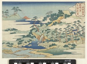 Jogakus heliga brunn Jogaku reisen (titel på objekt) Åtta vyer över Ryukyu-öarna (serietitel) Ryukyu hakkei (serietitel på objekt) av Katsushika Hokusai