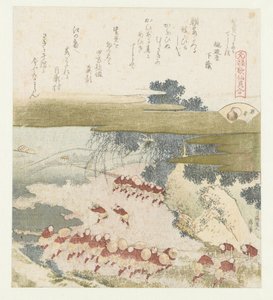 Det lila skalet Murasakigai (titel på objekt) En jämförelse av Genroku-dikter och skal (serietitel) Genroku kasen kaiawase (serietitel på objekt) av Katsushika Hokusai
