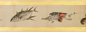 Detalj av Handscroll med diverse bilder, Edo Period av Katsushika Hokusai