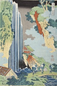 Ono-fallen längs Kisokaidō av Katsushika Hokusai